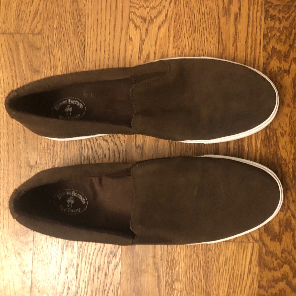 brown brooks brothers slide ons